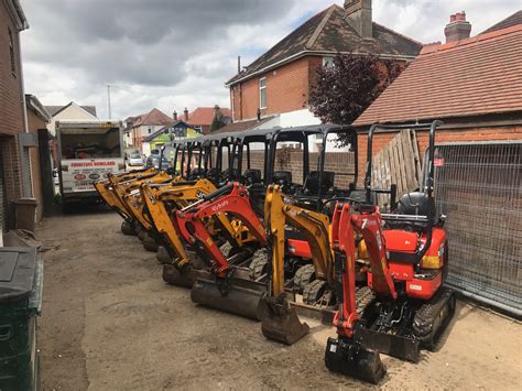 mini digger hire rates uk